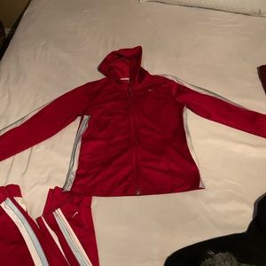 Red Nike Track Suit
